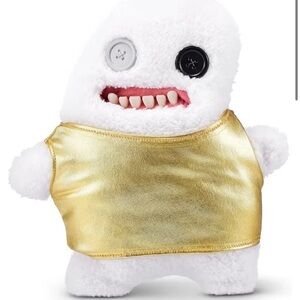 White and Gold Stuffed Animal‎ Toy